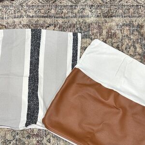 Striped and Solid Accent Pillow Covers